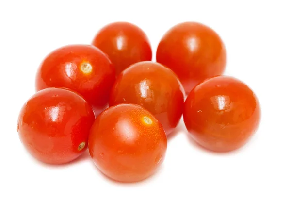 Cherry tomatoes on white — Stock Photo, Image