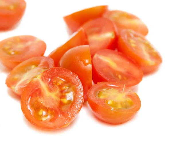 Cuted cherry tomatoes — Stock Photo, Image