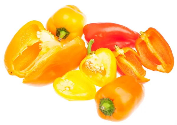 Groups of sliced peppers — Stock Photo, Image