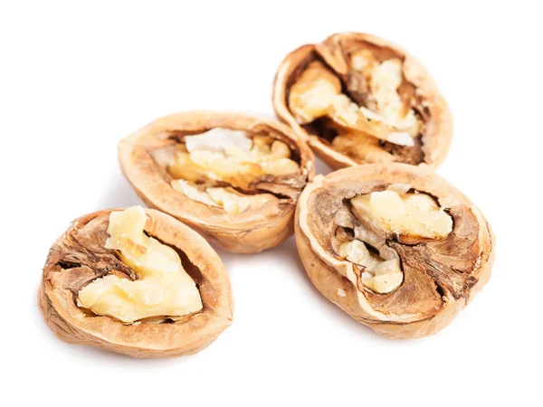 Some opened walnuts — Stock Photo, Image