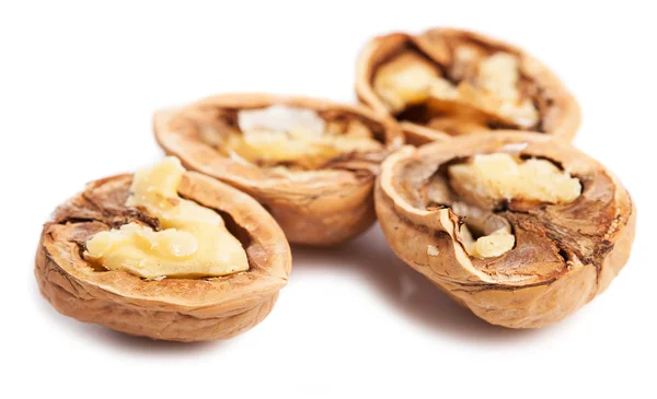 Some opened walnuts — Stock Photo, Image