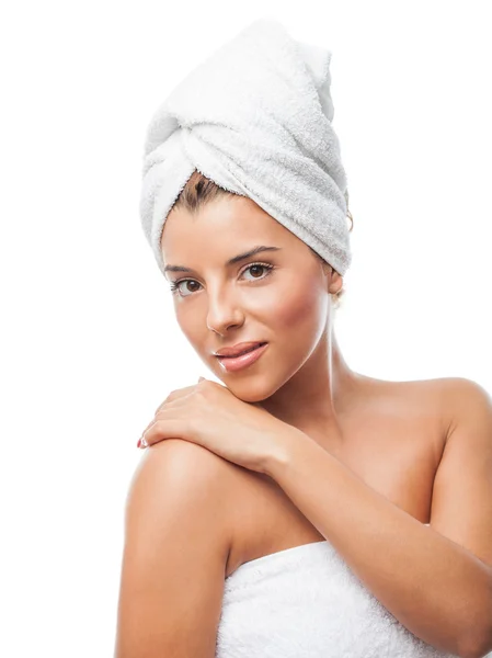 Mujer tomando un baño — Foto de Stock