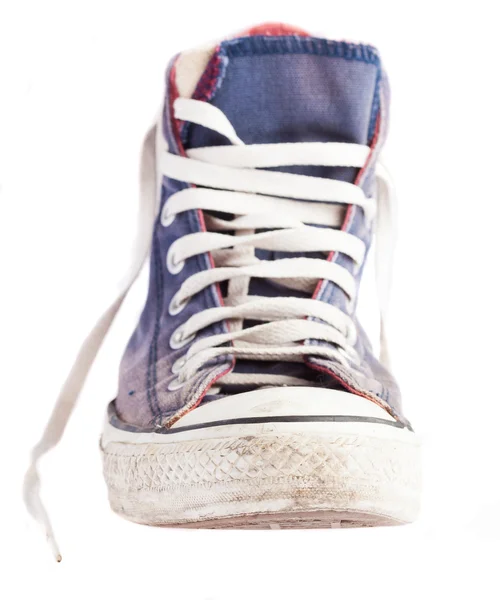 A  blue gym-shoe on white Stock Photo