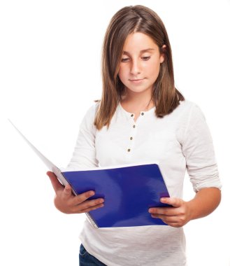 bir defter tutan kız