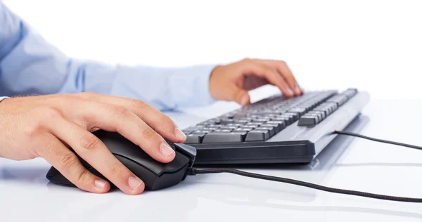 Businessman using computer — Stock Photo, Image