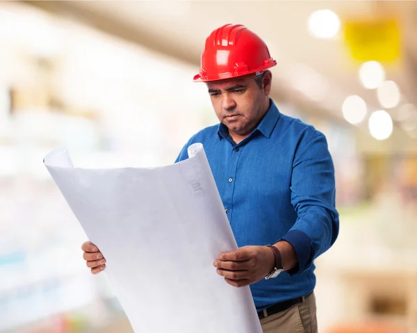 Architect thinking about his project — Stock Photo, Image