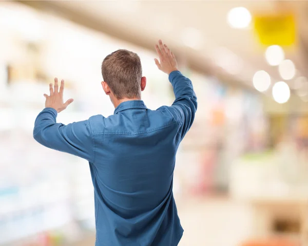 Young man back — Stock Photo, Image