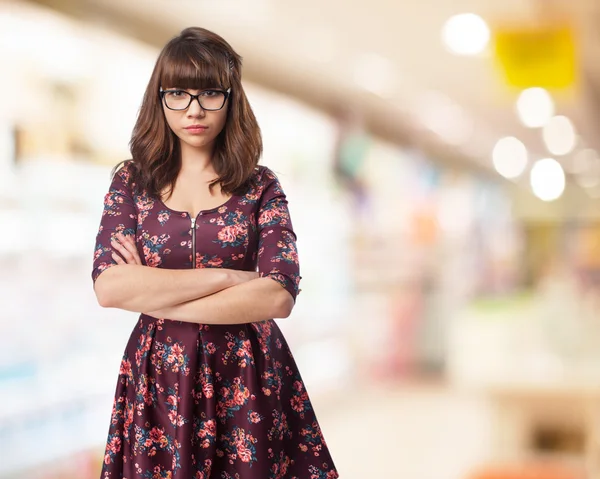 Traurige junge Frau — Stockfoto