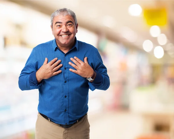 Älterer Mann überrascht — Stockfoto