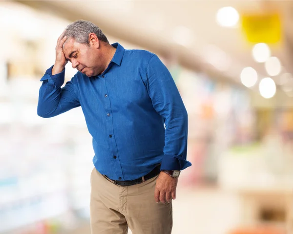 Mature man tired — Stock Photo, Image