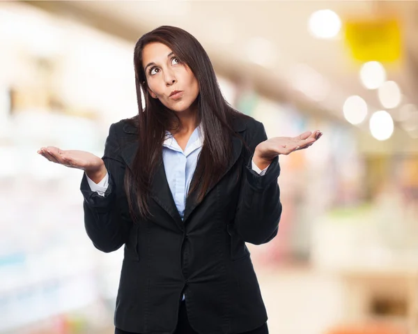 Coole Geschäftsfrau zweifelt — Stockfoto