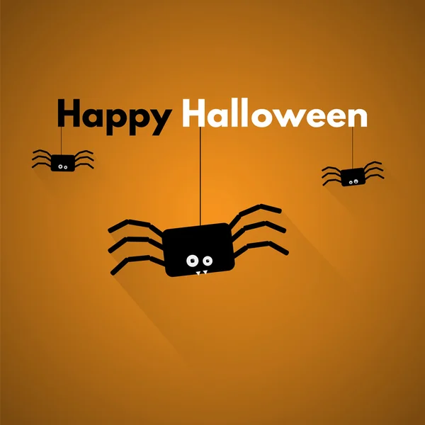 Happy Halloween. Label with Spider — Stock Vector