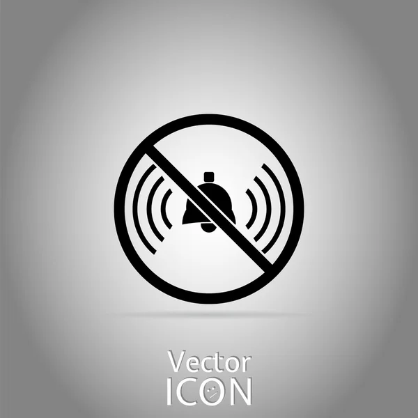 Turn off Phone Ringer Icon — Stock Vector