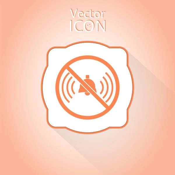 Turn off Phone Ringer Icon — Stock Vector