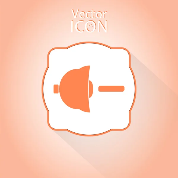 Altavoz icono de signo de bajo volumen — Vector de stock