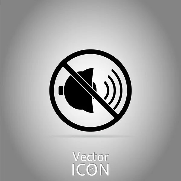 No Sound Symbol — Stock Vector