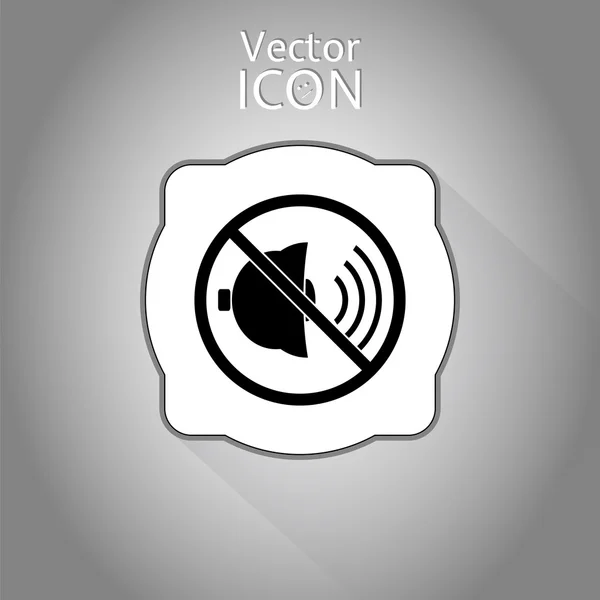 No Sound Symbol — Stock Vector
