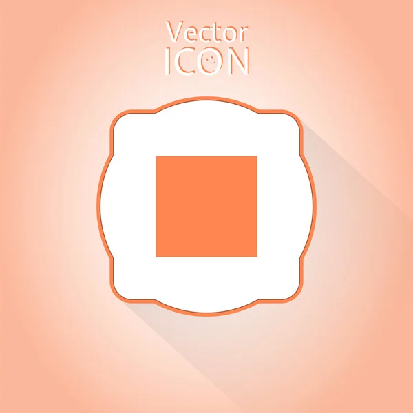 Stop icon. Media player. Flat style — Stock Vector