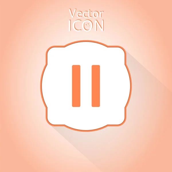 Botón de pausa — Vector de stock