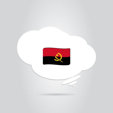 Angola bayrağı arka üzerinde