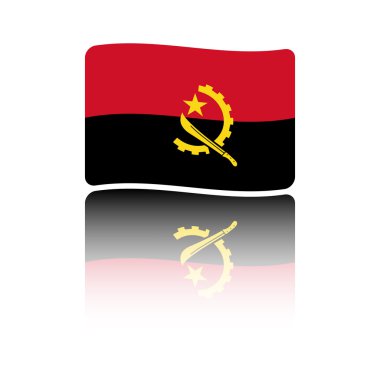 Angola bayrağı arka üzerinde