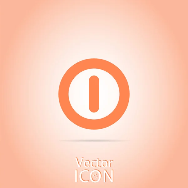 Power Button. Flat Style — Stock Vector