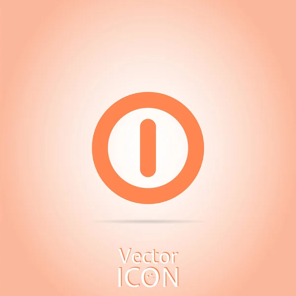 Bouton d'alimentation. Style plat — Image vectorielle