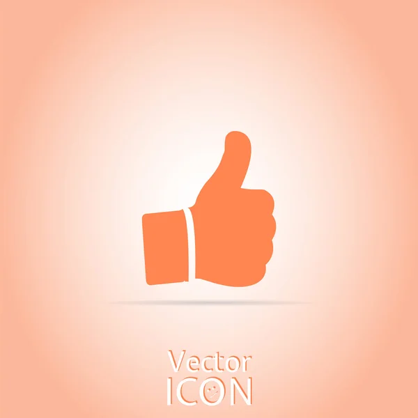 Vector hand met duim omhoog pictogram — Stockvector