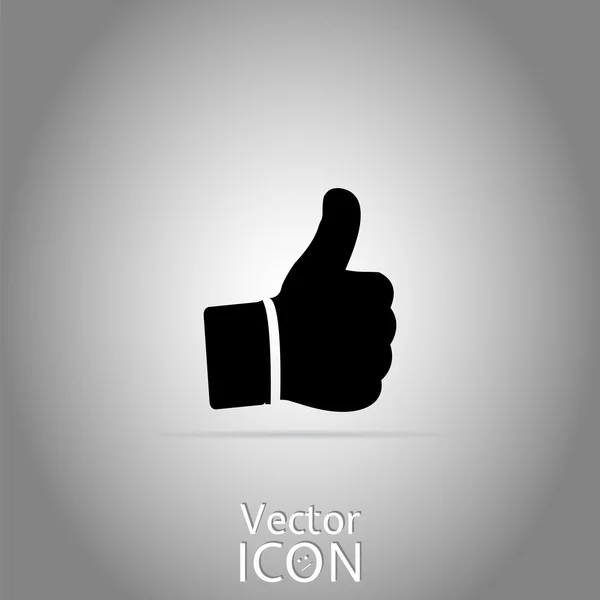 Vector hand with thumb up icon — Stock Vector