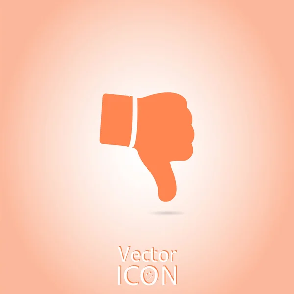 Vector hand met duim omlaag pictogram — Stockvector