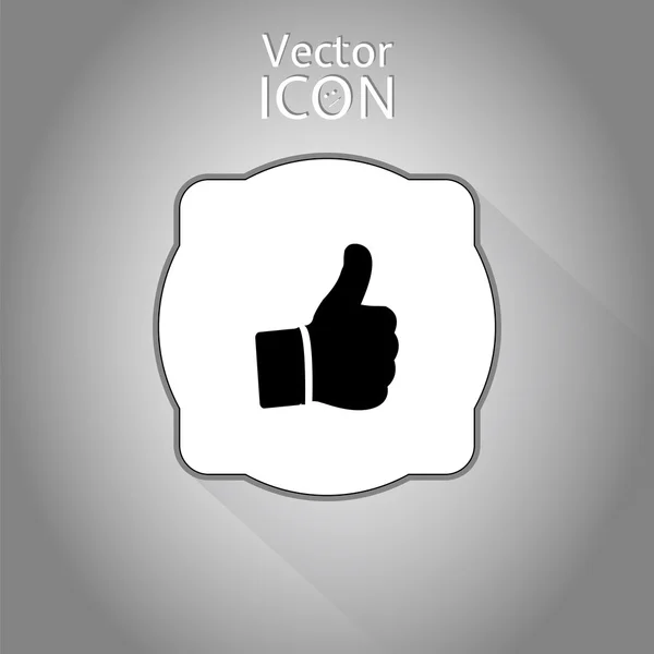 Vector hand met duim omhoog pictogram — Stockvector