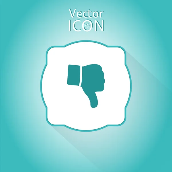 Vector hand with thumb down icon — Stock Vector