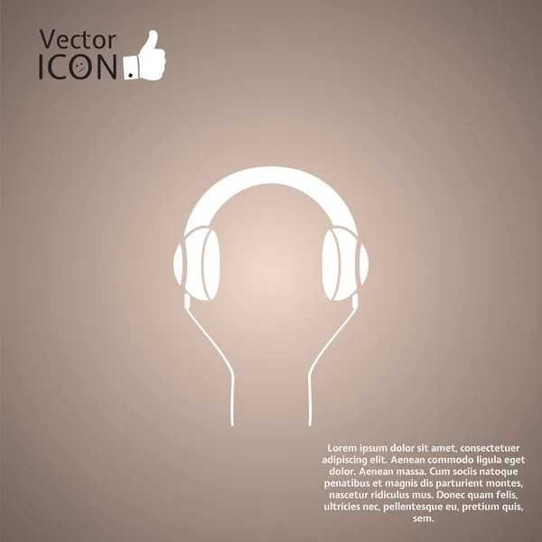 Ikona słuchawki na tle — Wektor stockowy