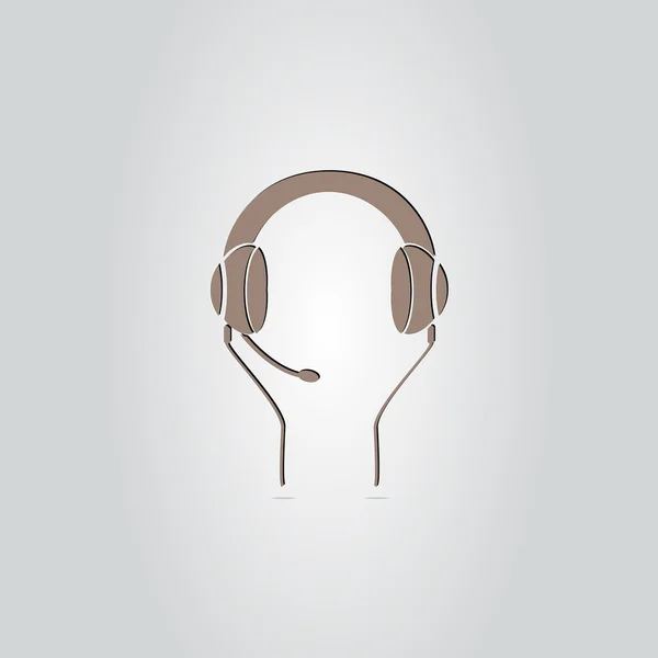 耳机与麦克风图标的背景 — 图库矢量图片