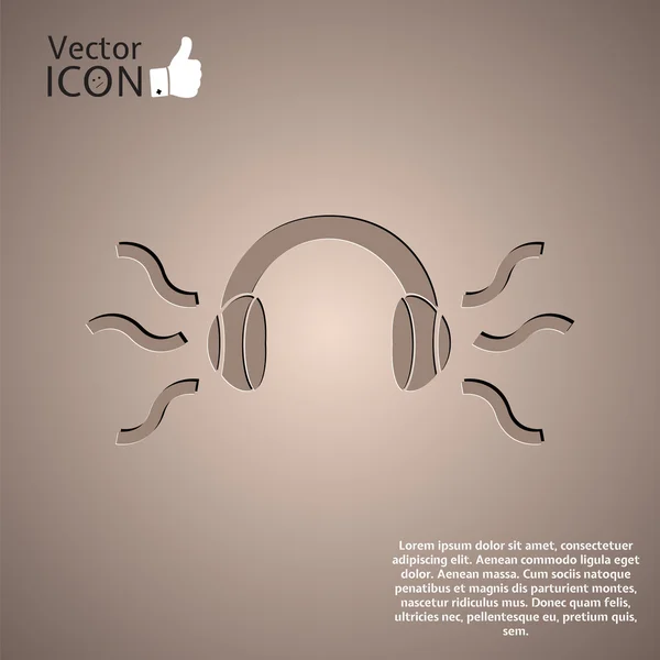 Ikona słuchawki na tle — Wektor stockowy
