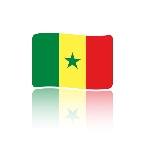 Senegalin lippu taustaa vasten — vektorikuva