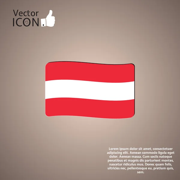 Bandera de Austria contra el trasfondo — Vector de stock