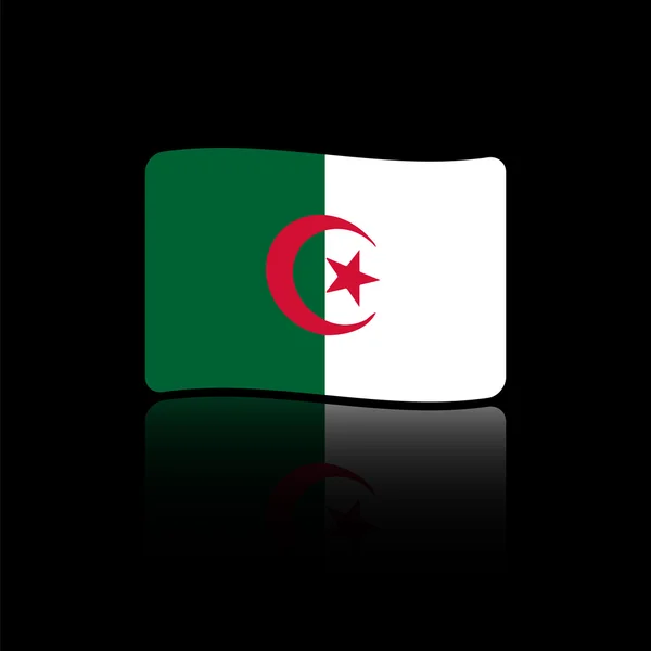 Cezayir bayrağı arka üzerinde — Stok Vektör