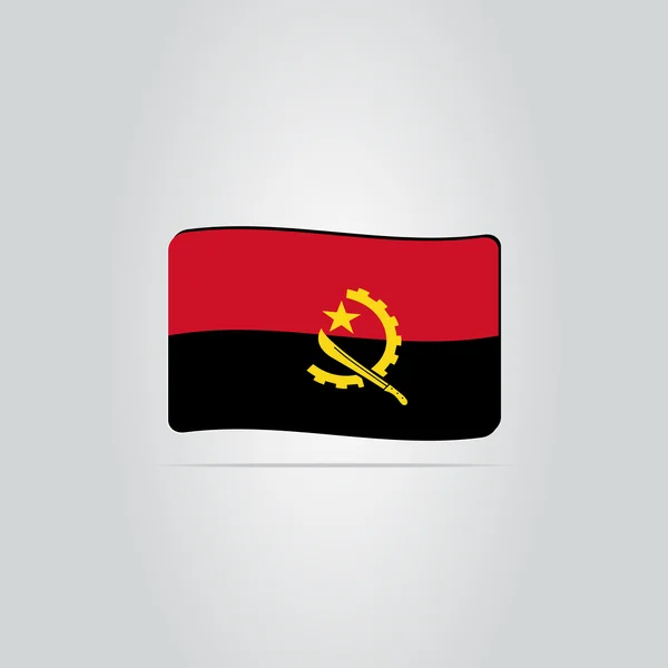 Bandera de Angola en segundo plano — Vector de stock