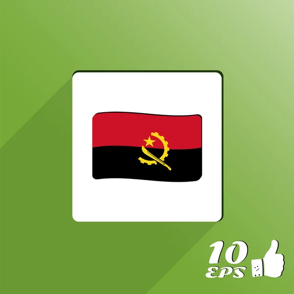 Bandera de Angola en segundo plano — Archivo Imágenes Vectoriales