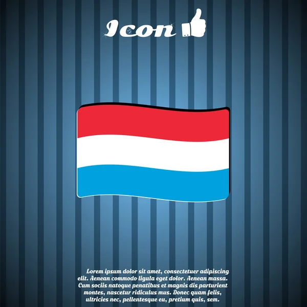 Luxemburg zászló a háttérben — Stock Vector