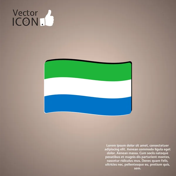 Bandera de Sierra Leona en el fondo — Vector de stock