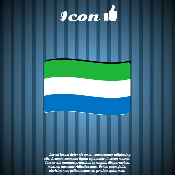 Flag of Sierra Leone on the Background — Stock Vector