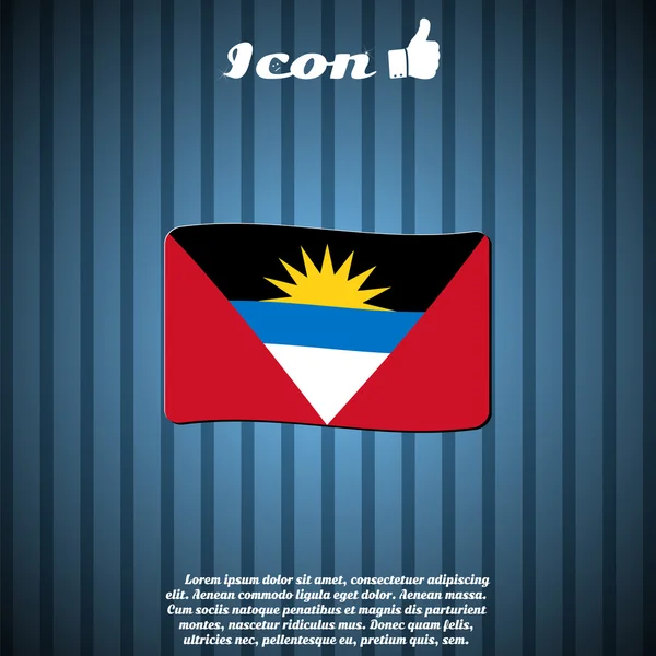 Bandera de Antigua y Barbuda en el fondo — Vector de stock