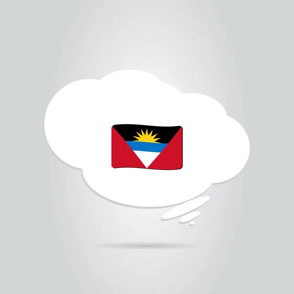 Bandera de Antigua y Barbuda en el fondo — Vector de stock