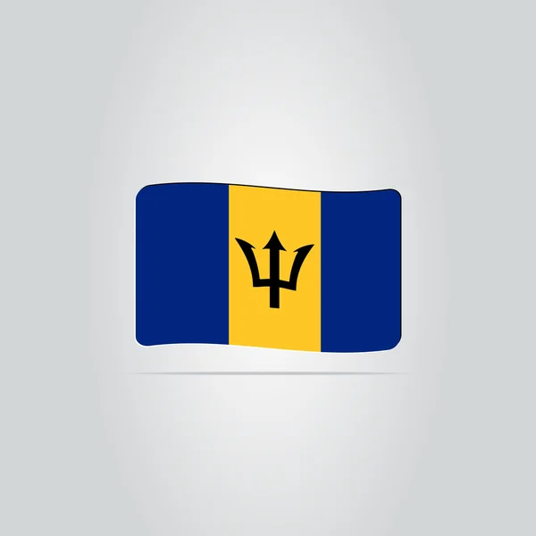 Bandera de Barbados en el fondo — Vector de stock