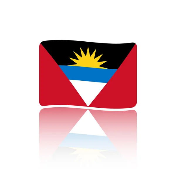 Bandera de Antigua y Barbuda en el fondo — Vector de stock