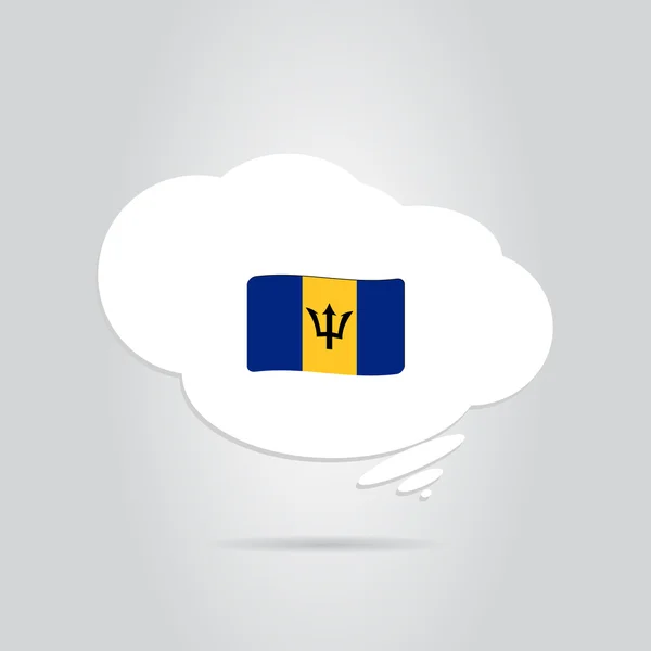 Bandera de Barbados en el fondo — Vector de stock