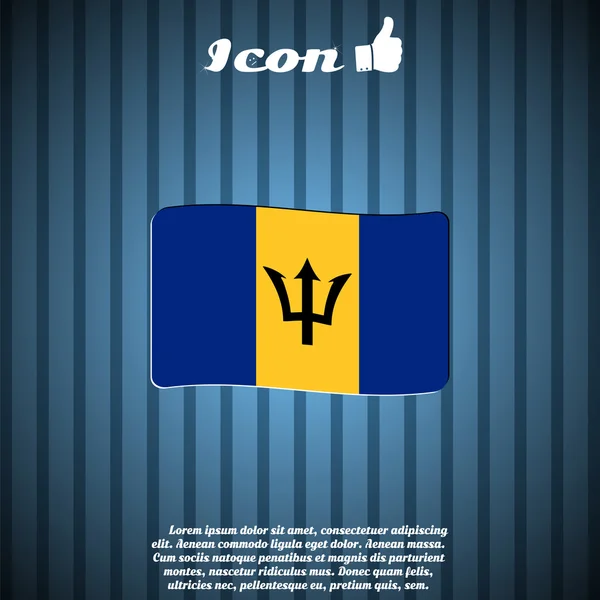 Bandera de Barbados en el fondo — Archivo Imágenes Vectoriales
