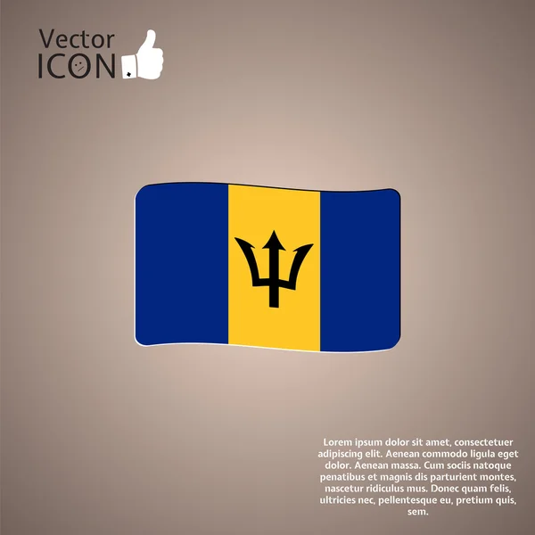 Bandera de Barbados en el fondo — Vector de stock